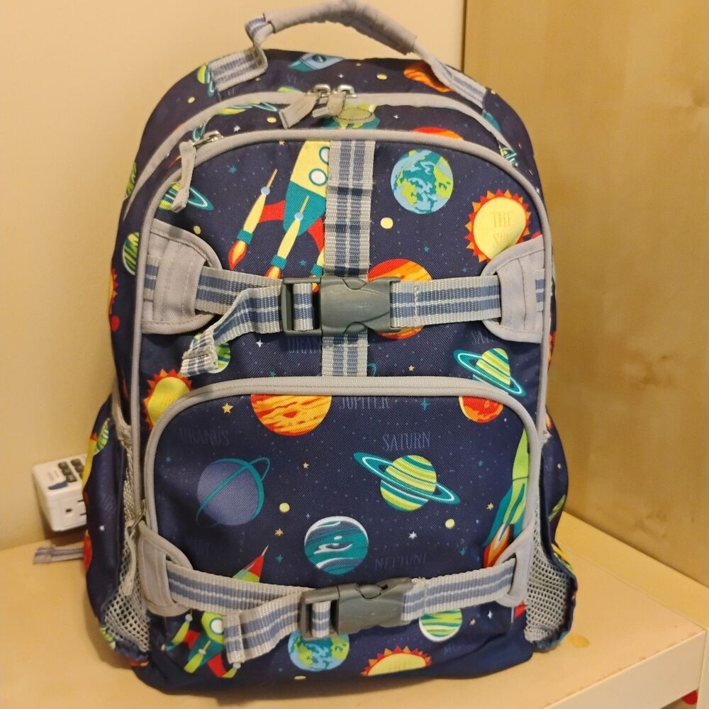 Pottery Barn Kids Navy Solar System Space Planets Large Backpack